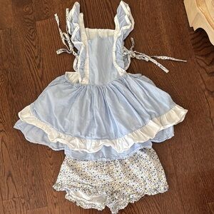 Well Dressed Wolf Blue and White Cotton Set